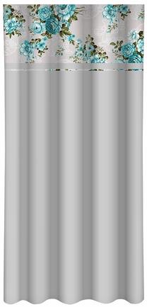 Naktinė užuolaida ZMO-060, mėlyna sp./pilka sp./žalia sp., 160 cm x 250 cm