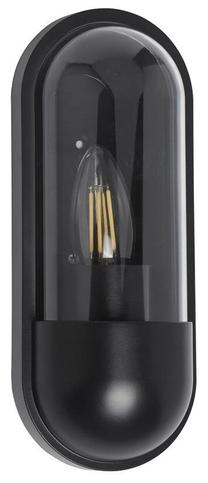 Õue seinavalgusti Searchlight Capsule, 10W, E27, IP44, must v., 9.7 cm x 24 cm
