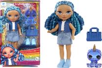 Кукла с аксессуарами Rainbow High Little Sister Sapphire, 14 см, синий цв.