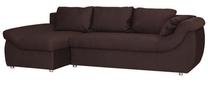 Kampinė sofa Bodzio Rojal, ruda sp., kairinė, 258 x 145 cm x 73 cm