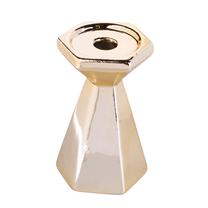 Подсвечник Altom Geometric, доломит, Ø 85 см, 13 см, золотой цв.