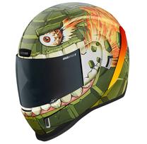 Motociklininko šalmas Icon Grenadier Airflite, M (57-58 cm), žalia sp./oranžinė sp.
