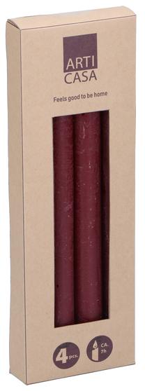 Набор свечей, конический Rustic, 13 час, 4 шт., коричневатый цв.