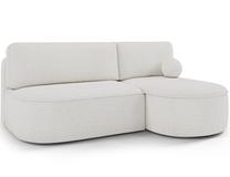 Kampinė sofa - lova Livosa Royal 01, balta sp., dešininė, 144 x 220 cm x 93 cm