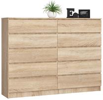 Komoda Akord K160, rusva sp., 121 cm x 160 cm x 40 cm