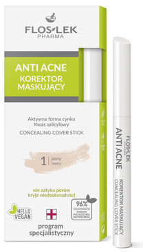 Korektors Floslek Anti Acne, 01 ivory, 15 ml
