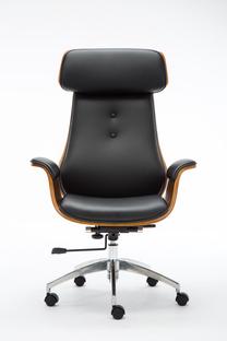 Darbo kėdė Swivel Frodo, 77 x 66 x 114 - 122 cm, juoda/riešuto