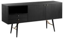 Komoda Home4you Luxembourg 45042, juoda, 150 cm x 40 cm x 80 cm