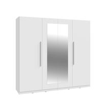 Riidekapp Forte Helen, valge v., 227.5 cm x 59 cm x 212.9 cm, peegliga