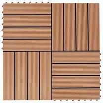 WPC terasų plytelė VLX WPC 45024, 30 cm x 30 cm, ruda sp., 11 vnt.