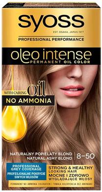 Matu krāsa Schwarzkopf Oleo Intense, natural ashy blond krās., 8-50, 115 ml