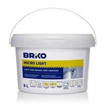 Špaktele Briko Micro Light, viegli smalkgraudains, balta krās., 3 l