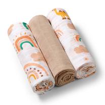 Autiņi BabyOno Muslin, 70 cm x 70 cm, 70 x 70 cm, 3 gab.