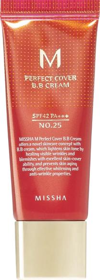 BB kremas Missha M Perfect Cover, SPF 42, warm beige sp., 25, 20 ml