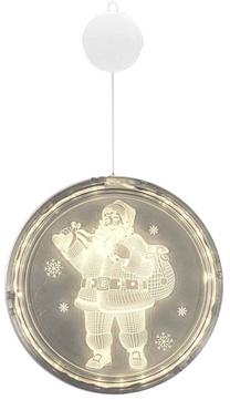 Kalėdinė dekoracija Santa Claus su LED apšvietimu, 16 cm, 16 cm, skaidri sp.
