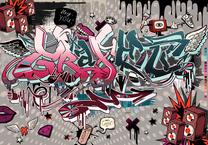 Fototapete Artgeist Graffiti: Hey You! MNEW011036SAM, 105 cm x 147 cm