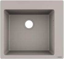 Кухонная мойка Hansgrohe Built-In Sink S510-F450, силикат, 56 см x 51 см x 19 см, серый цв.