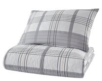 Patalynės užvalkalų komplektas Mijolnir MyHome 162ELR8174, balta sp./pilka sp., 50 x 70 cm, 180 x 225 cm