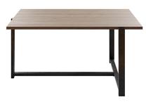 Kafijas galdiņš Kalune Design Merideths, melns krās./valriekstu krās., 92 cm x 64 cm x 45 cm