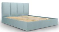 Lova dvigulė Micadoni Home Pyla Structured, 140 x 200 cm, žydra sp., be čiužinio, su grotelėmis