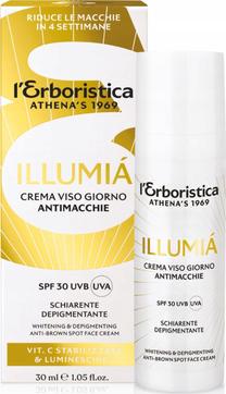 Veido kremas L'Erboristica Illumia Anti Dark Spots, 30 ml, SPF 30
