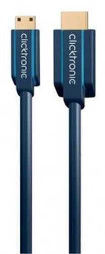 Vads Clicktronic HDMI, Mini HDMI, 2 m, zila krās.