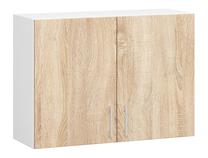Viršutinė virtuvinė spintelė Akord Lima, balta sp./sonoma ąžuolo sp., 30.5 cm x 80 cm x 58 cm