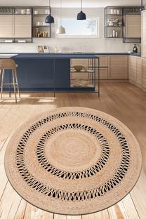 Kilimas Conceptum Hypnose Jute ap 100, įvairių spalvų, 100 cm x 100 cm