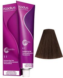 Matu krāsa Kadus Professional Permanent Color, medium brunette brown ash krās., 4/71, 60 ml