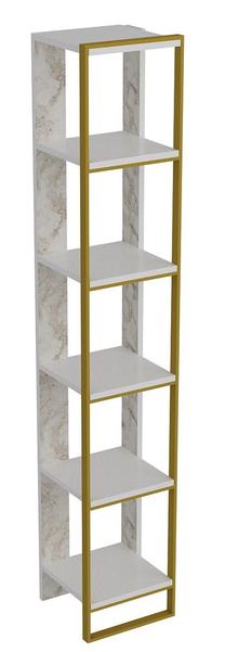 Pastatoma lentyna Kalune Design Polka 2 875ZNA3653, aukso sp./balta sp., 178.5 cm x 32.2 cm x 31.3 cm