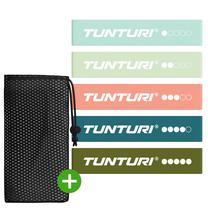 Pasipriešinimo gumų rinkinys Tunturi Mini 14TUSYO099, 25 cm x 5 cm x 0.8 cm, įvairių spalvų
