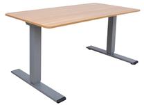 Datorgalds regulējams augstums Home4you Ergo Optimal K18697, 160 cm x 80 cm, 62 - 127 cm, koka krās./pelēka krās.
