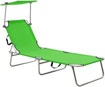 Lauko gultas VLX Folding Sun Lounger w/ Canopy 310325