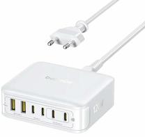 Telefono įkroviklis Baseus EnerFill FH21, 2 x USB A/4 x USB Type C, balta sp., 120 W