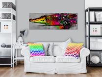 Reprodukcija Artgeist Colourful Alligator N4515-DKXPWD, 135 cm x 45 cm