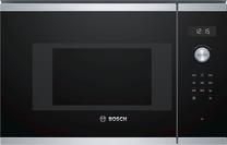 Įmontuojama mikrobangų krosnelė Bosch BFL524MS0, su apšvietimu, juoda sp./nerūdijančiojo plieno sp., 800 W Prekė su pažeista pakuote.