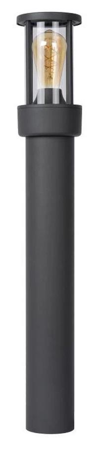 Brīvi stāvošs āra gaismeklis Lucide Lori, 15W, E27, IP44, antracīta krās., 12 cm x 80 cm
