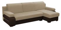 Kampinė sofa Idzczak Meble Grey M06339, ruda sp./smėlio sp., 260 x 140 cm x 72 cm