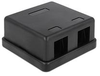Delock Keystone Surface Mounted Box 2-Port black
