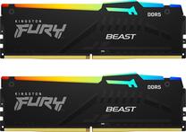 Operatyvioji atmintis (RAM) Kingston Fury Beast RGB KF564C32BBAK2-64, DDR5, 2 x 32 GB, 6400 MHz