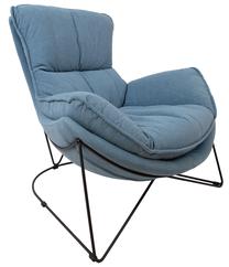 Кресло Home4you Diva 39046, синий цв./черный цв., 96 см x 88 см x 84 см