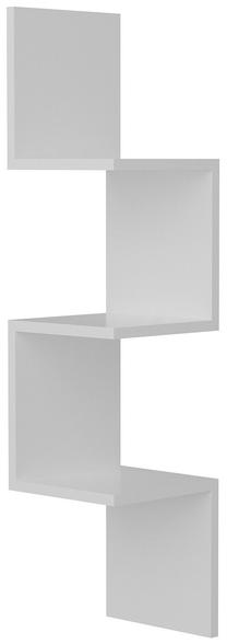 Sieninė lentyna Kalune Design Corner 756FRN1616, balta sp., 105.4 cm x 25 cm x 25 cm