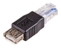 Adapteris Akyga USB 2.0 A male, RJ-45 male, melna krās.