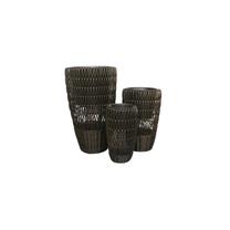 Puķu pods 7121372 A, plastmasa/rotangpalma, Ø 24 cm, brūna krās./vara krās.