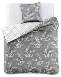 Patalynės užvalkalų komplektas DecoKing Hypnosis, baltas/pilkas, 155 x 220 cm