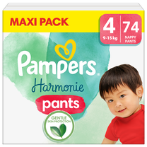 Sauskelnės-kelnaitės Pampers Harmonie Pants, 4 dydis, 9 - 15 kg, 74 vnt.