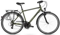 Velosipēds tūristu Kross Trans 2.0, 28 ", M rāmis, melns krās./haki krās.