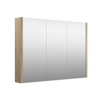 Pakabinama vonios spintelė su veidrodžiu RB Bathroom Verona 1400610, ruda sp., 12 cm x 90 cm x 60 cm