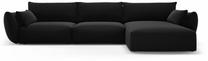 Kampinė sofa Cosmopolitan Design Matera, juoda sp., dešininė, 171 x 308 cm x 85 cm