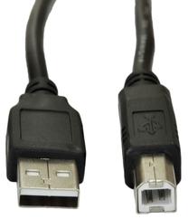 Vads Akyga USB 2.0 A male, USB 2.0 B male, 3 m, melna krās.